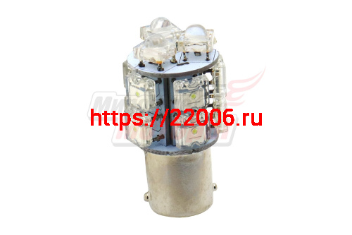 Лампа 12 В BA15S (T25), 13 светодиодов LED FLUX, белая Лампа 12 В BA15S (T25), 13 светодиодов LED FLUX, белая
