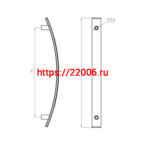 Ручка-скоба Ajax (Аякс) мебельная MB-H-003-128 мм SC сатин.хром фото 2