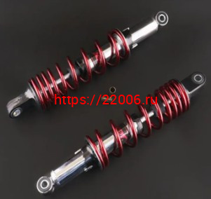 Амортизаторы (пара) Alpha, Delta 340mm, регулируемые, мягкие (красные) "NDT" Амортизаторы (пара) Alpha, Delta 340mm, регулируемые, мягкие (красные) "NDT"