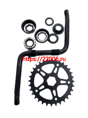 Комплект шатунов для детского велосипеда 18", 20" (шатун, звезда, чашки, гайки, подш-ки) 3011820 Комплект шатунов для детского велосипеда 18", 20" (шатун, звезда, чашки, гайки, подш-ки) 3011820