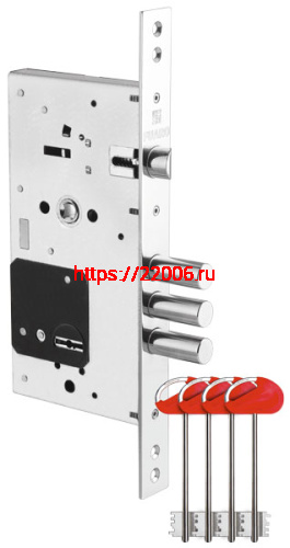 Замок Fuaro (Фуаро) врезной сувальдный MDV25/S-60.85.3R16 4key