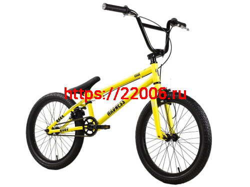 Велосипед 20" Stark'25 Madness BMX 1 (рама ст.,клещ. торм.) лимонный/черный/черный