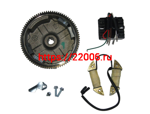 Комплект электрооборудования для 168F,168F-2, 170F (3А, 36Вт, 12В, для ЭЛЕКТРО стартера, с венцом)