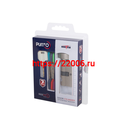Цилиндровый Punto (Пунто) механизм MaxPro7002Knob70mm(30+10+30) SN никель 7key с вертушкой фото 2