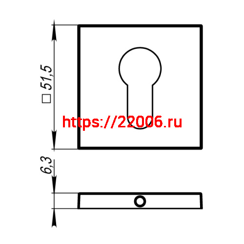 Накладка Armadillo (Армадилло) под цилиндр ET.K.USS52 (ET USS) CP-8 хром фото 4