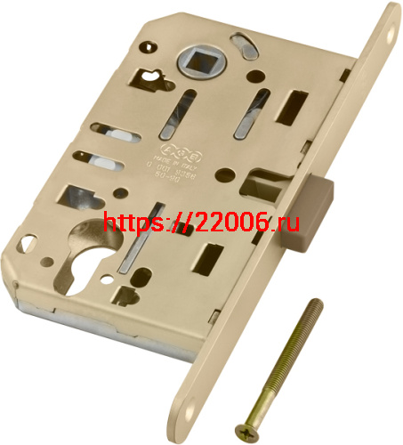 Корпус AGB (АГБ) врезного замка магнитный под цилиндр MEDIANA POLARIS B06103.50.23 (матовая латунь) Корпус AGB (АГБ) врезного замка магнитный под цилиндр MEDIANA POLARIS B06103.50.23 (матовая латунь)