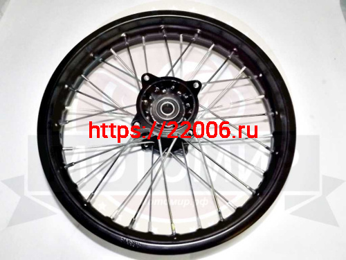 Обод 14" задний спицы,  диск. тормоз 1,85-14 (ПИТ-БАЙК) Fighter125, BSE PH10-125 , в сборе (НАБОР)