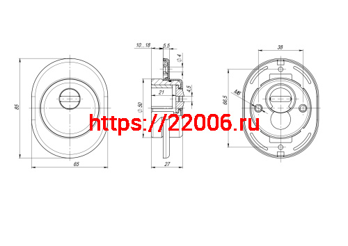 Броненакладка Armadillo (Армадилло) на ЦМ квадрат (от вырывания, 25 мм) ET/ATC-Protector 1-25(SQ) SN-3 Мат.никель box фото 4