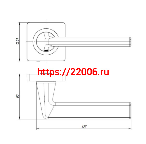 Ручка Ajax (Аякс) раздельная K.JK51.TREND (TREND JK) SN/CP-3 матовый никель/хром фото 3