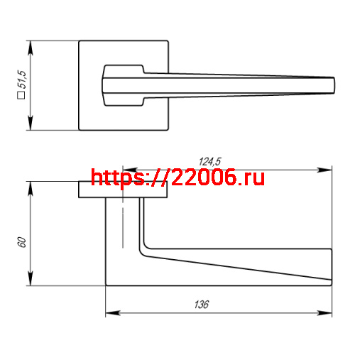 Ручка Armadillo (Армадилло) раздельная K.USS52.MORI (MORI USS) WH-19 белый фото 2