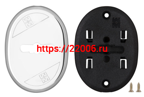 Накладка Mottura (Моттура) на сувальдный замок овальная со шторкой 95.324 (ХРОМ), 1 шт Накладка Mottura (Моттура) на сувальдный замок овальная со шторкой 95.324 (ХРОМ), 1 шт