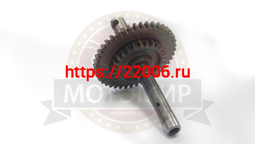 Вал Урал кикстартера в сборе с шестерней (реставрация)