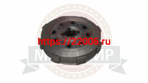 Барабан сцепления внутренний YBR125 в сборе с дисками (8 пазов) фото 2