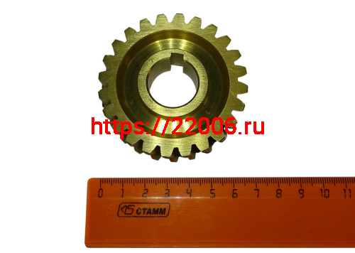 Шестерня червячного редуктора снегоуборочной л.с. машины 24 зуб. D22 Шестерня червячного редуктора снегоуборочной л.с. машины 24 зуб. D22