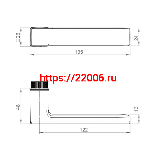 Ручка Punto (Пунто) раздельная K.EL.Q27.GANT SSC-16 сатин.хром фото 2 Ручка Punto (Пунто) раздельная K.EL.Q27.GANT SSC-16 сатин.хром фото 2
