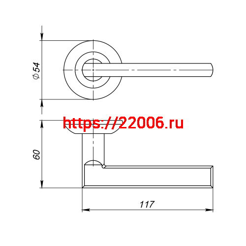 Ручка Ajax (Аякс) раздельная R.JR54.POLO TECH/IND BL-24 черный (белая коробка) фото 2