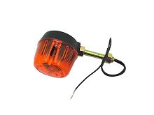 Указатель поворота №37 круглый пластик Иж со стойкой