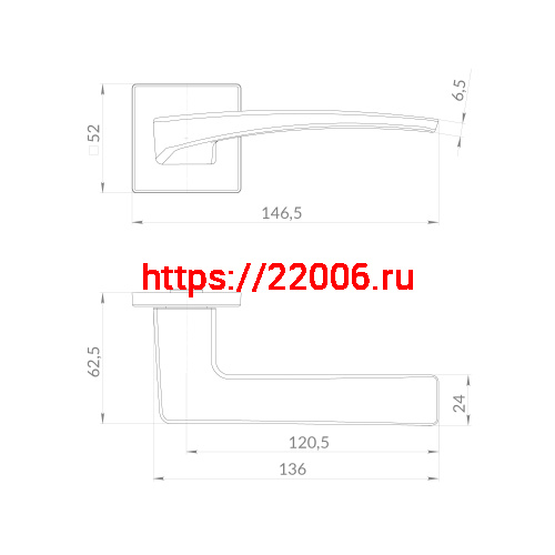 Ручка Punto (Пунто) раздельная K.EST.Q52.SHARM SSC-16 сатинированный хром фото 2 Ручка Punto (Пунто) раздельная K.EST.Q52.SHARM SSC-16 сатинированный хром фото 2
