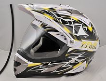 Мотошлем YM-911 бело-желтый (ХS)