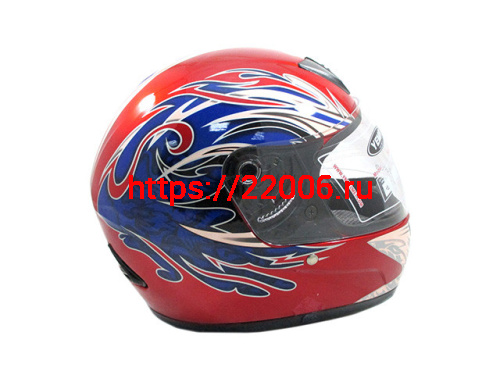 Мотошлем YM-802 красный (М) Мотошлем YM-802 красный (М)