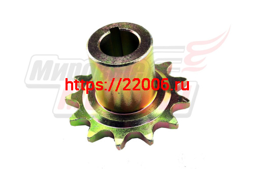 Звезда ведущая 13z мотобуксировщика "Буксирчик" (d=20мм, шаг 15,875, шпонка 5мм) цинк Звезда ведущая 13z мотобуксировщика "Буксирчик" (d=20мм, шаг 15,875, шпонка 5мм) цинк