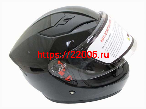 Мотошлем YM-832 черный (L) Мотошлем YM-832 черный (L)