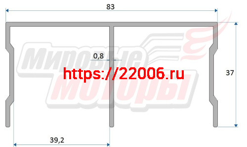 Профиль алюминиевый с анодированным покрытием (верхний, направляющий, 2 полозный), длина 5,9 м Профиль алюминиевый с анодированным покрытием (верхний, направляющий, 2 полозный), длина 5,9 м