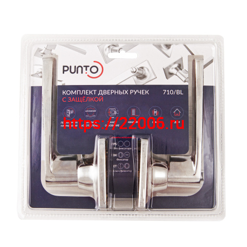 Ручка Punto (Пунто) защелка DK710/BL SN-ET (кл./фик.) никель фото 2 Ручка Punto (Пунто) защелка DK710/BL SN-ET (кл./фик.) никель фото 2