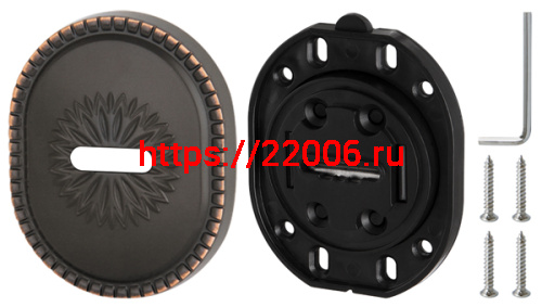 Накладка Armadillo (Армадилло) на сувальдный замок ESC.S-auto.CL/OV (PS-DEC CL) ABL-18 темная медь фото 4