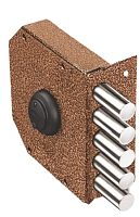 Замок Elbor (Эльбор) накладной Гранит 1.06.51.КМА никель, сув., 5 риг., зап. коробка, медный антик / 07340/