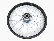 Диск колеса передний алюминиевый на спицах 1.60 - 21", обод черный, диск. тормоз ось 20 KAYO K4, K6L