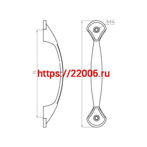 Ручка-скоба Ajax (Аякс) мебельная MB-H-001-96 мм OB античная бронза фото 2 Ручка-скоба Ajax (Аякс) мебельная MB-H-001-96 мм OB античная бронза фото 2