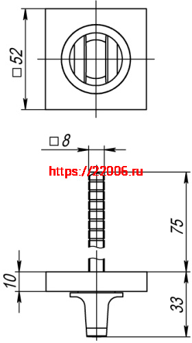 Ручка Fuaro (Фуаро) поворотная BKW8.K.KM52 (BKW8 KM) SN/CP-3 матовый никель/хром фото 2 Ручка Fuaro (Фуаро) поворотная BKW8.K.KM52 (BKW8 KM) SN/CP-3 матовый никель/хром фото 2