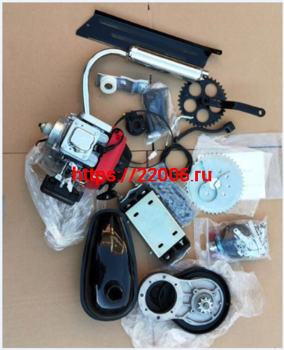 Двигатель Веломотор 4х тактный (цепной редуктор) (КОМПЛЕКТ для установки) фото 2 Двигатель Веломотор 4х тактный (цепной редуктор) (КОМПЛЕКТ для установки) фото 2