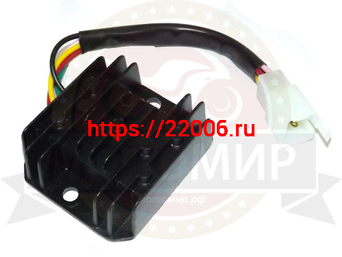 Реле регулятор с проводом 5 конт. мал. колодка (штырь) ZJ125