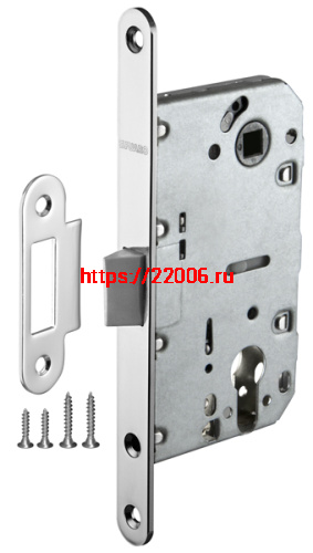 Корпус Fuaro (Фуаро) врезного замка c защёлкой PLASTP85C-50 (P85C-50) CP хром Корпус Fuaro (Фуаро) врезного замка c защёлкой PLASTP85C-50 (P85C-50) CP хром