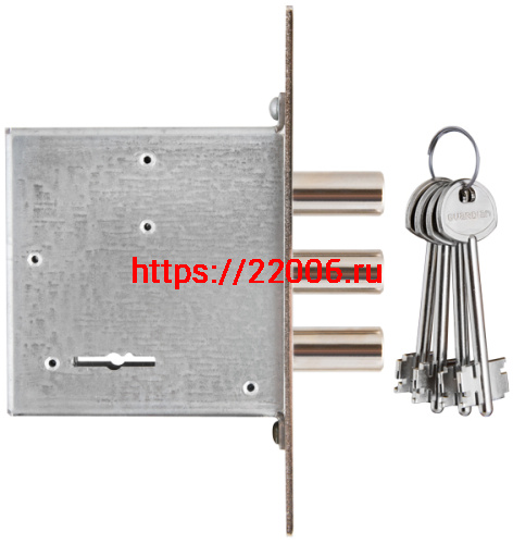 Замок Guardian (Гардиан) врезной сувальдный ЗВ 10.01 (с отв. планкой и накладкой), 4 кл. /123:447/ фото 3