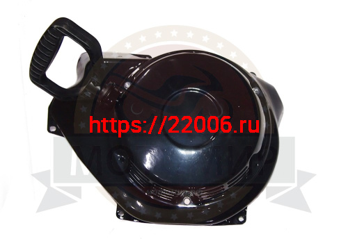 Стартер LIFAN 182F/188F/190F/192F в сборе, для снегоуборщика, с кожухом, зимний, (глухой)