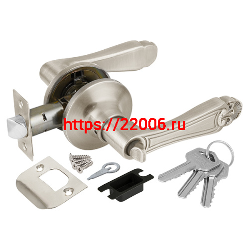 Ручка Punto (Пунто) защелка DK637 SN-ET (6037 SN-E) (кл./фик.) мат. никель Ручка Punto (Пунто) защелка DK637 SN-ET (6037 SN-E) (кл./фик.) мат. никель