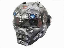 Мотошлем закрытый MASEI 610 Bumblebee серый (M)