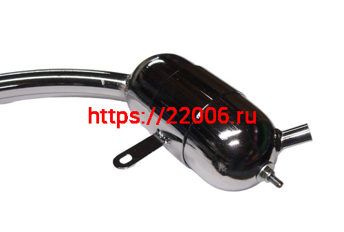 Глушитель 2х такт Веломотор "Газуля" №32 колено полукруг фото 4