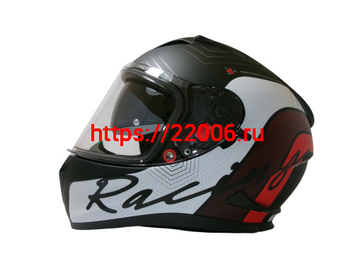 Шлем TVS RACING (Индия) STREET D/V DULL BLACK RED размер M, + пинлок в комплекте, очки фото 2 Шлем TVS RACING (Индия) STREET D/V DULL BLACK RED размер M, + пинлок в комплекте, очки фото 2