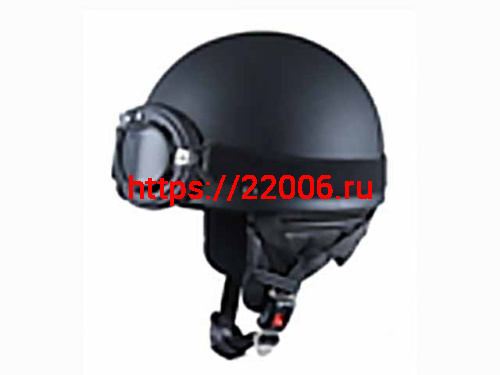 Мотошлем VIRTUE MD-510 ретро черный матовый (M) без очков