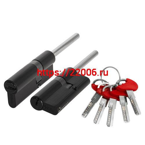 Цилиндровый Fuaro (Фуаро) механизм D-PRO5007 Tang 80 w/k (45+10+25) BL-24 черный 5Key без верт.