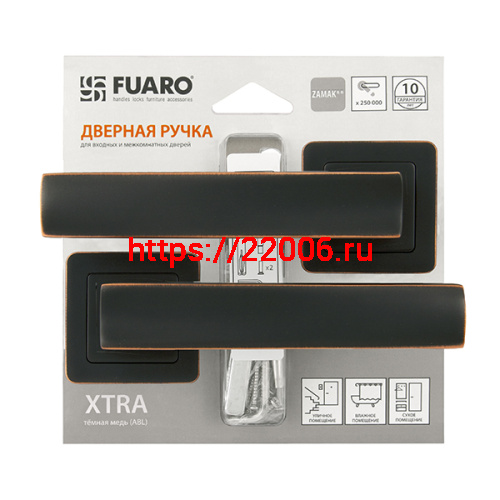 Ручка Fuaro (Фуаро) раздельная XTRA XM/HD ABL-28 темная медь Ручка Fuaro (Фуаро) раздельная XTRA XM/HD ABL-28 темная медь