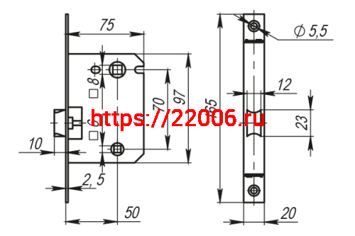 Защелка Armadillo (Армадилло) врезная LH 720-50 SN-3 Мат. никель BOX на 70мм /прям/ фото 3 Защелка Armadillo (Армадилло) врезная LH 720-50 SN-3 Мат. никель BOX на 70мм /прям/ фото 3