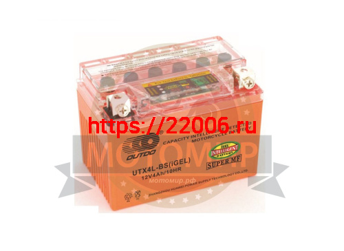 Аккумулятор 12В  7 (6,5)  А/ч  YT7В-4 iGEL, OUTDO  (150х66х95) прямая пол.