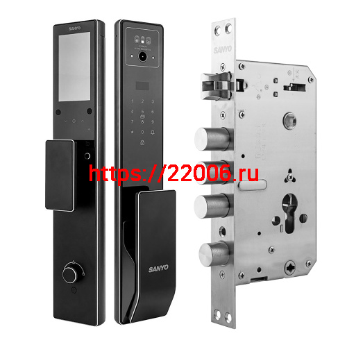 Электронный замок Sanyo D300 Tuya DM70 с WiFi, с распознаванием лиц, черный фото 2