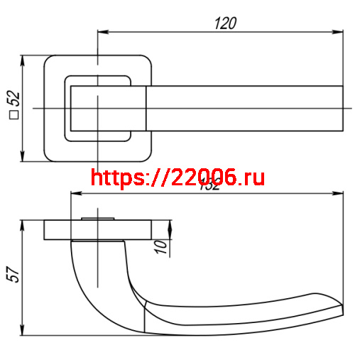 Ручка Punto (Пунто) раздельная K.QR52.ORION BL-24 черный фото 3